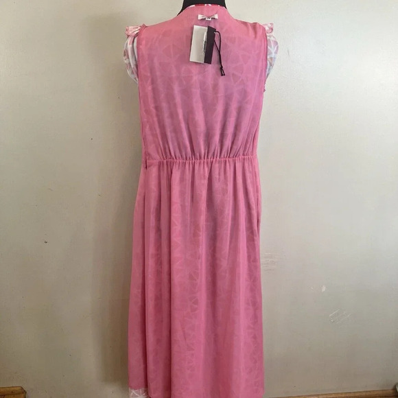 Area Stars NWT Diamond LS Wrap Dress Pink Red XS - Picture 15 of 16